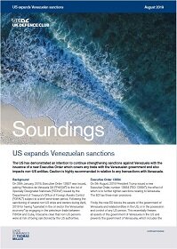 August, 2019 - US Expands Venezuelan Sanctions